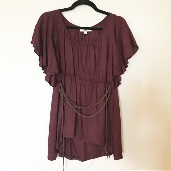 Ya Los Angeles Tops - YA Los Angeles wine Tunic Top Blouse Size L never worn